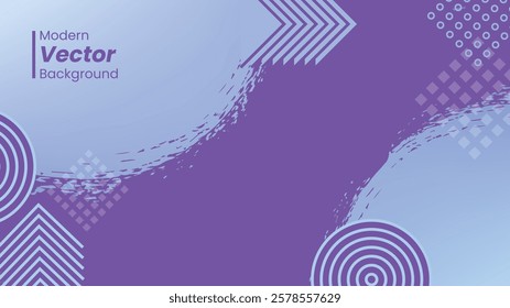 Abstract Vector Background with Brush Stroke Style Shapes