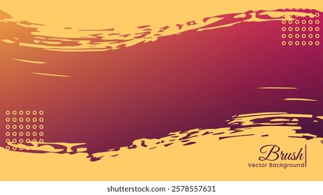 Abstract Vector Background with Brush Stroke Style Shapes