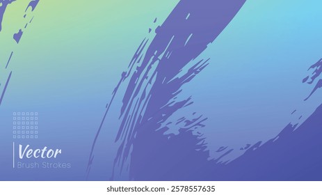 Abstract Vector Background with Brush Stroke Style Shapes