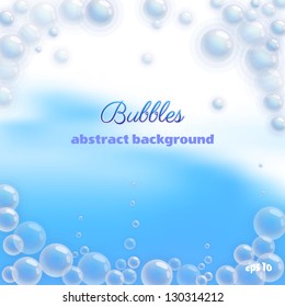 Abstract vector background with bubbles.