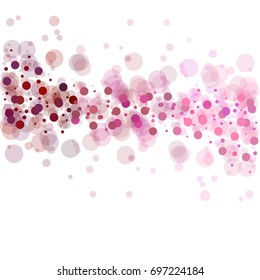 Abstract vector background with bubbles. Colored circles or dots for your amazing design. Random bubbles.