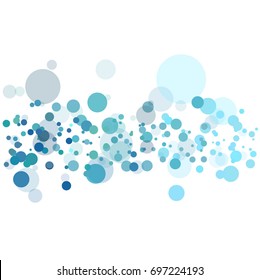 Abstract vector background with bubbles. Colored circles or dots for your amazing design. Random bubbles.