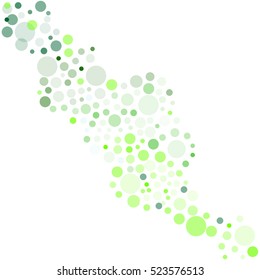 Abstract vector background with bubbles green circles or dots for your amazing design.