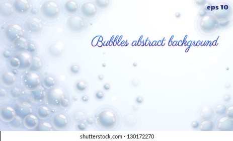 Abstract vector background with bubbles. Standard size for a wide screen.