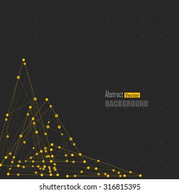 Abstract Vector Background For Business Presentation With Connected Lines And Dots.