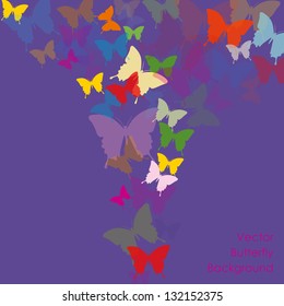 Abstract vector background with butterfly
