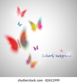 Abstract vector background with butterfly. Eps10