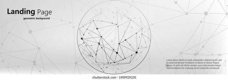 Abstract vector background. Card in a futuristic style. Elegant background for business presentations. Lines, point, plane in 3D space.
