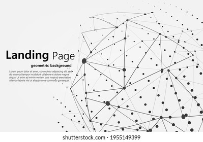 Abstract vector background. Card in a futuristic style. Elegant background for business presentations. Lines, point, plane in 3D space. security protection. global news. vector