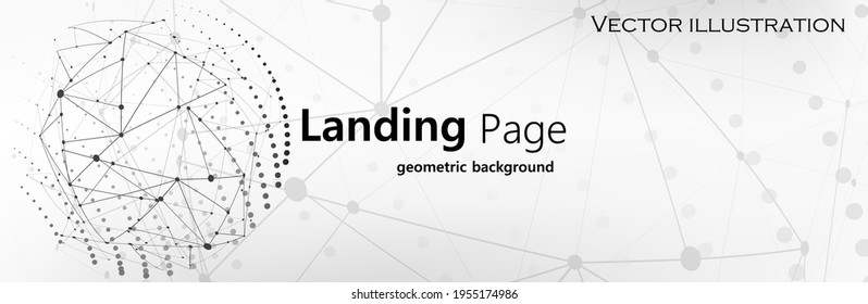 Resumen del fondo vectorial. Tarjeta de estilo futurista. Elegante entorno para presentaciones de negocios. Líneas, punto, plano en espacio 3D. protección de seguridad. noticias globales. vector