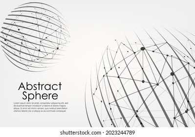 Abstract vector background. Card in a futuristic style. Elegant background for business presentations. Lines, point, plane in 3D space. security protection. global news. vector