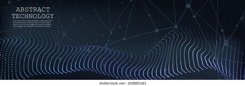 Abstract vector background. Card in a futuristic style. Elegant background for business presentations. Lines, point, plane in 3D space. security protection. global news. vector
