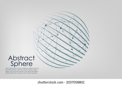 Abstract vector background. Card in a futuristic style. Elegant background for business presentations. Lines, point, plane in 3D space. security protection. global news. vector illustrator