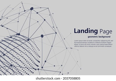 Abstract vector background. Card in a futuristic style. Elegant background for business presentations. Lines, point, plane in 3D space. security protection. global news. vector illustrator