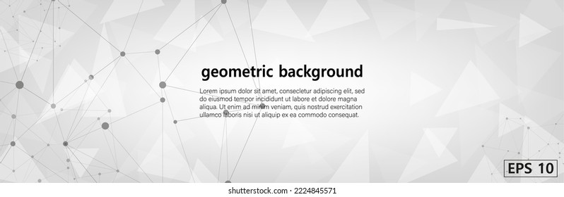 Abstract vector background. Card in a futuristic style. Elegant background for business presentations. Lines, point, plane in 3D space.
