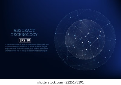 Abstract vector background. Card in a futuristic style. Elegant background for business presentations. Lines, point, plane in 3D space.