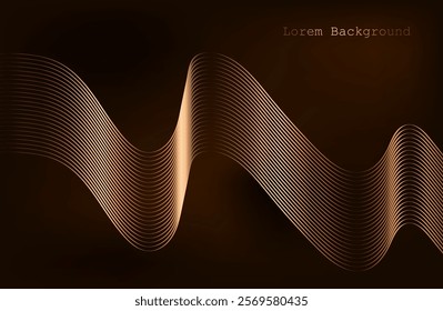 Abstract vector background. Card in a futuristic style. Elegant background for business presentations. Lines, point, plane in 3D space.Abstract Music background. Big Data Particle Flow Visualisation. 