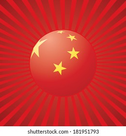 Abstract vector background with Chinese flag.