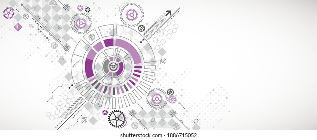 Abstract vector background. Circle technology or science concept.