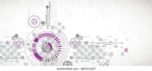 Abstract vector background. Circle technology or science concept.