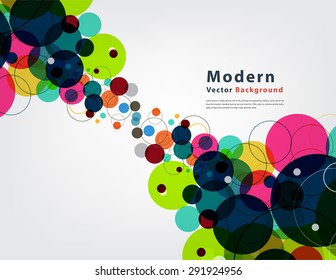 abstract vector background of circle technology concept