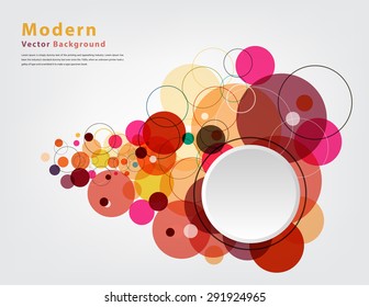 abstract vector background of circle technology concept