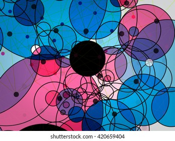 abstract vector background of circle technology concept