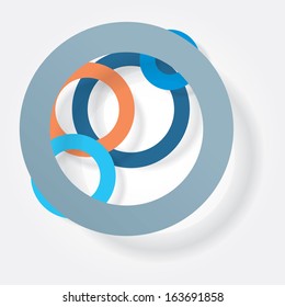 Abstract vector background with circles.