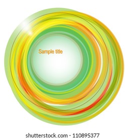 Abstract vector background with circles. Autumn colors