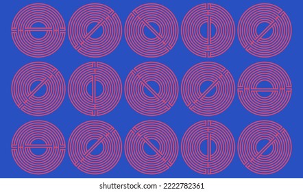 abstract vector background circles blue red colors geometric pattern