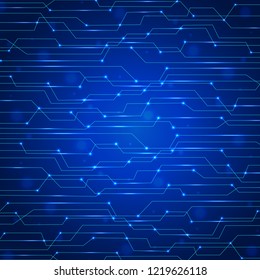 Abstract Vector Background Circuit Board Technology Pattern Concept Blue gredient Scifi futuristic Hi-tech digital  Design Illustration. 

