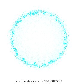 Abstract vector background with circular shape formed of small different shine particles. Vector illustration