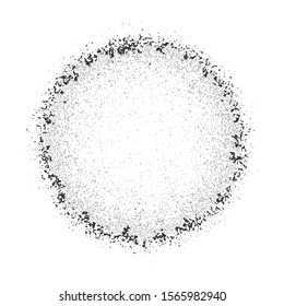 Abstract vector background with circular shape formed of small different shine particles. Vector illustration