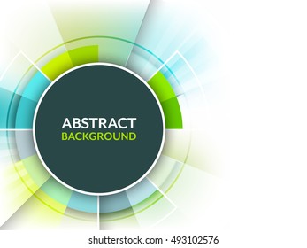 Abstract vector background with a circular space for text.