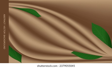 abstract vector background cocoa leaves brown
