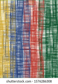 Abstract vector background. Color composition of regular geometric overlapping shapes.