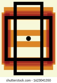 Abstract vector background. Color composition of overlapping rectangular geometric shapes.