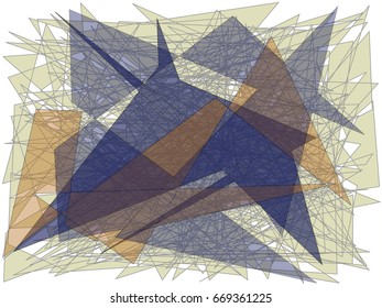 Abstract vector background. Color composition of triangular overlapping graphic elements.