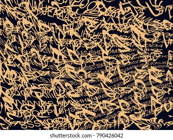 Abstract vector background. Color composition of overlapping typographic shapes.