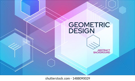 Abstract vector background. Color design with lines and square shapes. Geometric pattern. Digital illustration.