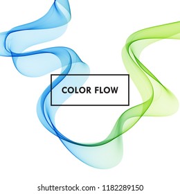 Abstract vector background, color flow waved lines for brochure, website, flyer design. Transparent smooth wave