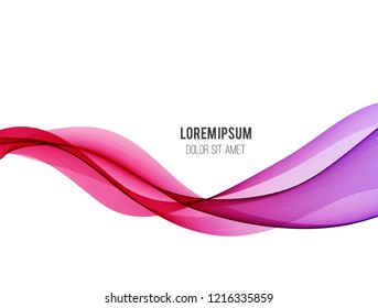 Abstract vector background, color flow waved lines for brochure, website, flyer design. Transparent smooth wave