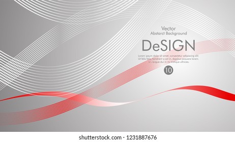 Abstract vector background, color flow waved lines . stock vector