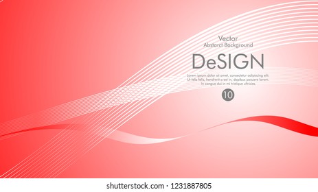 Abstract vector background, color flow waved lines . stock vector