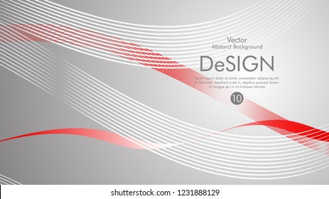 Abstract vector background, color flow waved lines . stock vector