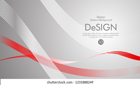 Abstract vector background, color flow waved lines . stock vector