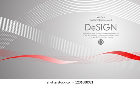 Abstract vector background, color flow waved lines . stock vector