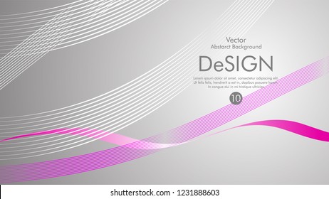 Abstract vector background, color flow waved lines . stock vector