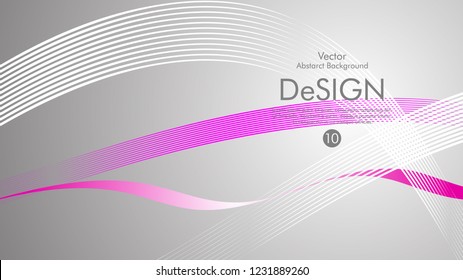 Abstract vector background, color flow waved lines . stock vector