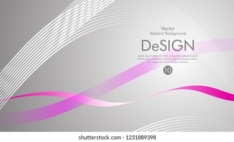 Abstract vector background, color flow waved lines . stock vector